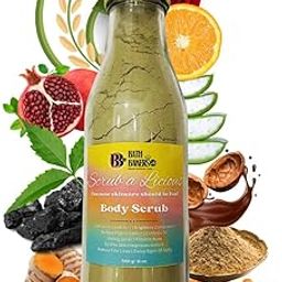 Bath Bakers 24 Organic Body Scrub Cum Body Wash Powder for Women | Tan Removal, Acne, Dark Spots, Pigmentation, Ingrown Hair, Rough & Bumpy Skin | Herbal Glowing Pack for Full Care – 300g-image-9
