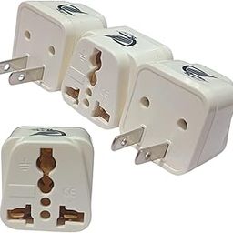 Vadda Bai India to US Travel Adapter – Universal Plug Converter – India to USA, Japan, Canada, Philippines, Mexico, Brazil, Cuba, Thailand, Taiwan, Panama – for Mobile, Laptop, Camera – 4 Pack – White-10