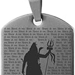 108 Om Namah Shivay MicroCarved Tag Necklace | Premium Stainless Steel | Anti-Tarnish, Water & Sweat Proof | Divine Shiva Mantra Pendant for Men & Women-image-30