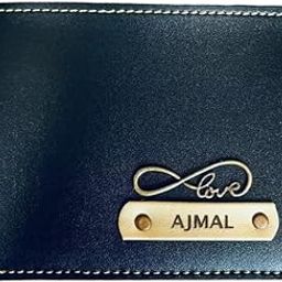 Customized Wallet for Men | Personalized Wallet with Name Printed | Leather Name Wallet for Men | Customised Gifts for Men |Personalised Mens Purse with Name & Charm Black-picture-7