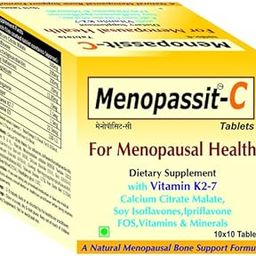Shrey's Menopassit-C | Menopause Support & Bone Health Supplement | With Calcium, Vitamin D3, K2 & Natural Plant Based Ingredients | Supports Hormonal Balance, Bone Strength & Immunity – 100 Tablets-image-76