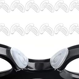 MAYCREATE® 12 Pairs Adhesive Eyeglasses Nose Pads, D Shape Stick-on Anti-Slip White Silicone Eyeglasses Nose Pad Replacement, Self Adhesive Nose Pads Glasses Nose Pad-picture-31