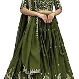 Women's Art Silk Semi-Stitched New Lehenga Choli with Dupatta | Designer Lehenga Choli | Traditional Lehenga for Women | Stylish Lehenga for womens-picture-12