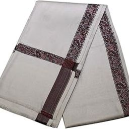 cream mens wool shawl with self weaving and border-image-21