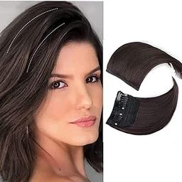 DAZZ LOOK ® 02 PCS Hair Pads, Hair Topper Invisible Seamless Clip in Hair Extension Natural Fluffy Increase Hair Top Side Cover for Women Girls (4inch, Brown #4)-image-31