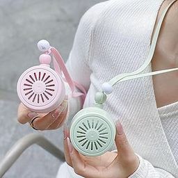 UJEAVETTE Portable Hanging Neck Fan Small for Travel Home Office with Adjustable Strap green-image-17
