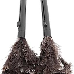 2Pcs Retractable Feather Duster, Reusable Ostrich Feathers Duster with Long Handle for Home Cleaning Office Finishing Tool-image-80