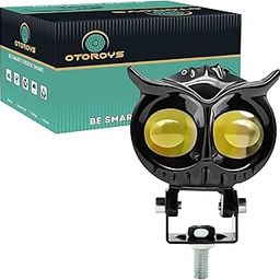 OTOROYS 2 Led OWL Shape Fog Yellow-White light Low & High Beam for universal vehicles 9V-60V 40W-image-32