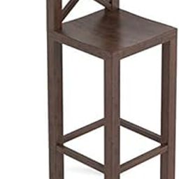 OGNIJA Sheesham Wood Bar Chair for Home Rcoqe Solid Sheesham Wood Bar Table and Stool Solid Wood Bar Stool in Walnut Finish-image-12
