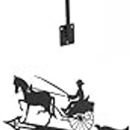 UJEAVETTE 2X Weather Vane Garden Stake Farm Scene Wind Vane for Outdoor Roof-image-56