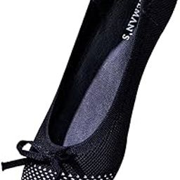 Everyday Ballet Flats for Women | Soft Knit Upper, Cushioned Insole & Textured Toe | Stylish, Comfortable & Versatile for Work or Casual Wear-image-14