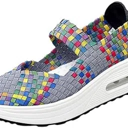 yashidun Women's Woven Sports Shoes | Soft Sole Dance Shoes-picture-11