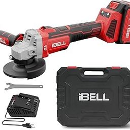 iBell BA20-25 4.0Ah (BMC) Cordless Angle Grinder Brushless|20V Max|100mm/4inch Disc|3-Speed (5000/6500/8500 RPM)|Lightweight– Ideal for Cutting, Grinding, and Polishing-image-53