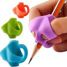 iBuddy Pencil Gripper For Kids Writing - 3 Pcs, School Supplies Pencil Holder | Pencil Grip For Kids 3 Year | Pen Gripper For Writing | Pen - Random Colour-17