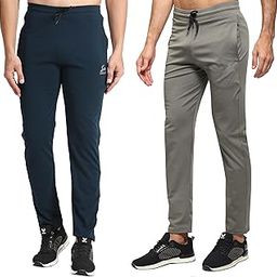 Lycra Track Pants Regular Fit Two Side Pocket One Side Zip Combo Pack 2-image-6