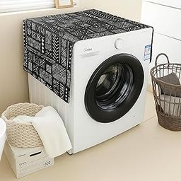 WWW.THROWPILLOW.IN Dustproof Washing Machine Cover for LG Samsung 6kg 6.5kg 7kg 7.5kg 8kg 8.2kg Top-Top &Side Coverage For Automatic Top Load & Front Load Machines, Mud Cloth Pattern|60x130 CMS-image-14