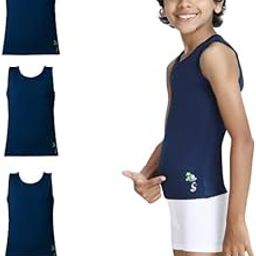 Boys' Bamboo Vests – Pack of 3 | Ultra-Soft, Breathable, Lightweight Sleeveless Innerwear for Kids.-image-46