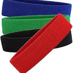 R-LON Workout Headband for Women & Men - Moisture Wicking & Non-Slip Exercise Hairband or Sports Sweatband -Ideal for All Sports Like Tennis, TT, Badminton, Running and Yoga (4 PC) a29-image-69