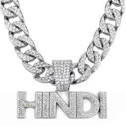 krystalz Men Mc Stan Hindi Pendant Cuban Link Necklace Iced Out 13MM Bling Diamond Chain Miami Hip Hop Jewelry-picture-38
