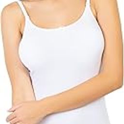 Women's Extra Length Basic Solid Camisole Girls Scoop Neck Slip with Adjustable Soft Strap/Ladies Stylish Casual Cami Tank Top.-image-3