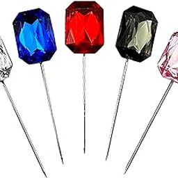 multi colour stone hijab pin set of 5 pcs/scarf pin/needle pin/brooch-image-8