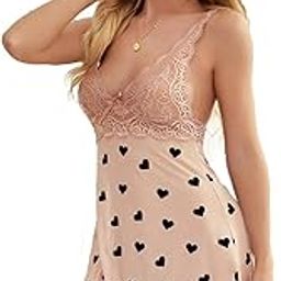 SoSh Love Babydoll Lingerie for Honeymoon Nightwear Beahwear Beach Party Lingerie Honeymoon/First Night/Anniversary Bridal Nightdress with Panty Free Size Beige-image-51