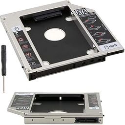 SATA 2nd 2.5'' Hard Drive Caddy for 12.7mm Universal CD/DVD-ROM - Expand Your Data Storage on Your Laptop with HDD/SSD-15