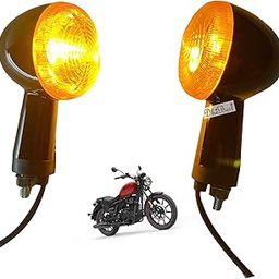 Dhe Best Bike Front Rear Round Turn Signal Side Indicator, Light Compatible with RE meteor-350-17