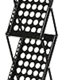 SUDHA AD PRINT® Foldable Magazine Holder Rack Brochure Stand | Zigzag Catalogue Magazine Leaflet Literature Stand Rack | Black Colour-image-4