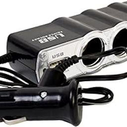 AZULUX Triple 3 Way Car 12v Lighter Socket Splitter USB Charger Power Adapter-picture-29