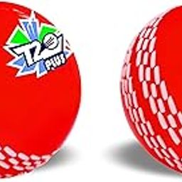 jaspo Rubber T-20 Plus Practice Cricket Ball/Wind Balls (125-130 Gms) For - Indoor & Outdoor Street Beach (Pack Of 2, Red)-image-87
