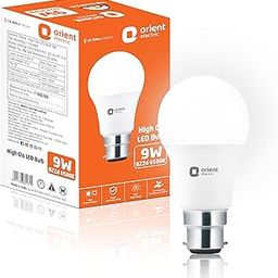 Orient Electric 9W High Glow LED bulb| 180-degree wide beam angle| Voltage surge protection up to 4 kV| 6500K, Cool White| B22d base| Made in India| Pack of 4-image-14