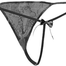 7xWomen's See Through Lace Sheer Triangle Thongs Panties Underwear Black-image-54
