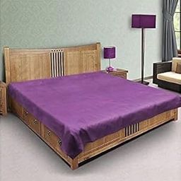 Waterproof PVC Plastic Mattress Protector Double Bed Flat Bedsheet with Elastic for Babies Girls & Boys (Size 80x80 Inch, Purple, Pack of 1)-image-40