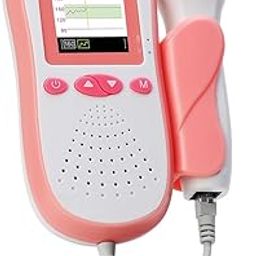 Perfecxa Fetal Doppler with Colour Display, Double Rechargable Battery for Long Durability, USB Cable for Charging, Big LCD Screen Display, Built-in-speaker, Variable Volumne Control, Automatic Shutdown, Backlight Display-1