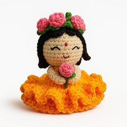 Baby Doll Crochet Finger Puppet for Kids-Set of 5 - Pretend Play and Educational Toys - Hypoallergenic Handmade Crochet Puppet-image-47