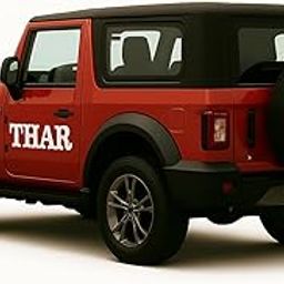 XUBIDO Die-Cast Red Thar SUV Toy Car | Mini Off-Road Vehicle with Pull Back Action & Spare Tire | Metal Mahindra Thar Model for Kids & Collectors | Rugged 4x4 Adventure Toy-image-25