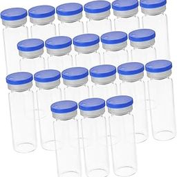 CHILDWEET 20pcs Small Glass Vials with Lids Transparent Storage Bottles for Powders and Liquids for Laboratory Use Essential Oils and Reagents-image-3