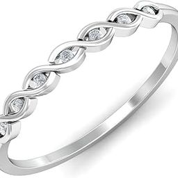 kuberbox 14KT White Gold Isabel Interwoven Ring for Women-picture-31