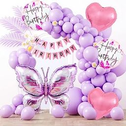Pop The Party 3D Purple Butterfly Theme Birthday Party Decorations Kit - 36 Pieces For Birthday, Baby Shower, Garden Party Decoration-image-8
