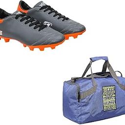 Charged Sports Bag Bouclier Feel Burn Senior Purple with Gowin Football Shoe Ace Grey Orange Size-5-image-94