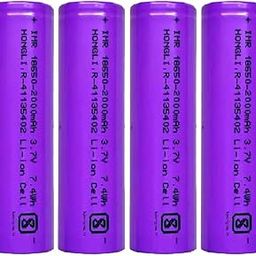 KP High Capacity Hongli Lithium Ion 2000mAH Rechargeable Original Power Ultra Boost High Capacity Cell Batteries, LED, Bluetooth Speaker, Laptops, Power Bank & Torch, Flat Top, 3.7V (Pack of 4)-13