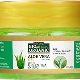 INDUS VALLEY Bio Organic Pure Multipurpose Aloe Vera Gel With Green Tea Extract For Face, Body & Hair,For Glowing & Soothing Skin, Anti-Ageing & Acne, Suitable to All Skin Type - 50ml-38