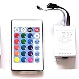 Steko (2 Pieces) IR Remote RGB Controller LED Module DC 12V Strip Type: 24 Keys IR Remote Controller :DC 12V Control Range: 10cm-1000cm Multipurpose Use Light Electronic Hobby Kit-23