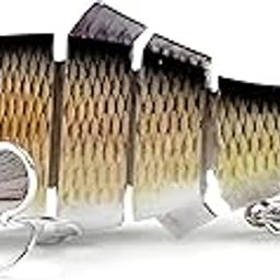 Seven Segment Fishing Lures, Multi Joint Lures, Floating Rotating Tail Top Water Bait Slow Sinking Hard Lure for Freshwater Saltwater, 3.94"/ 16 gm (1 Pcs Set)-image-60
