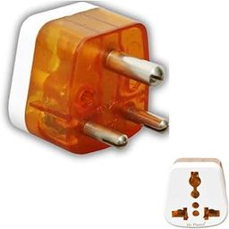 Hi-Plasst USA to India Travel Adapter 6A to 10A 3-Pin Plug Converter (Type D) – Pack of 1 | Universal Socket for UK, Canada, Europe to Indian Plug | Compatible with Mobile, Laptop, Chargers.-59
