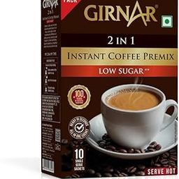 Girnar Instant Coffee 3 In 1 (10 Sachets - Low Sugar), Ground, Box-picture-12