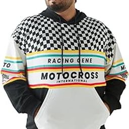 bewakoof Heavy Duty 1.0 Men's Graphic Print Oversized Fit Full Sleeve Hooded Poly Cotton Plus Size Hoodies-picture-12