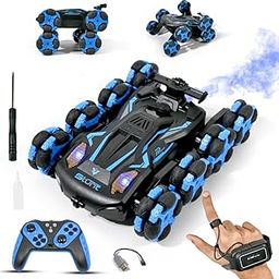 VikriDA Gesture Sensing Stunt Rc Cars, 8Wd Rechargeable Racing Drift Double-Sided Car, Hand Remote Control Crawler Toy for Boys 8 9 10 11 12 Year Old, Christmas Birthday Party Gifts for Kids - Orange-image-17