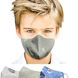 El Regalo (Set of 3 Kids Cotton Face Masks (Age group - 7-12 yrs) | Multi Layer Soft Cotton Reusable & Washable Face Masks With Adjustable Ear Loops for Kids (kids print)-12